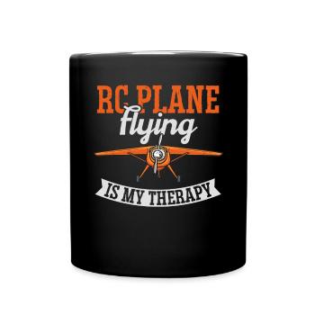 Ferngesteuertes Flugzeug Modellflugzeug - Tasse einfarbig - Schwarz - Vorne