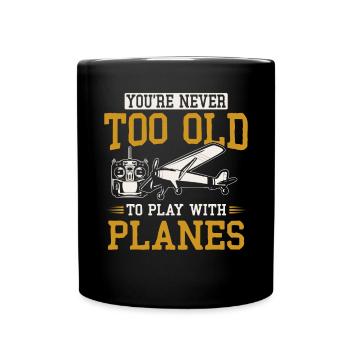 Ferngesteuertes Flugzeug Modellflugzeug - Tasse einfarbig - Schwarz - Vorne
