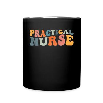 Groovy Licensed Practical Nurse LPN Nursing - Full Colour Mug - black - Front