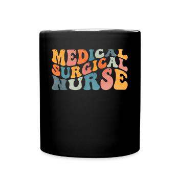 Groovy Medical-Surgical Nurse M - Full Colour Mug - black - Front