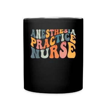 Groovy Anästhesie Praxis Krankenschwester Krankenp - Tasse einfarbig - Schwarz - Vorne
