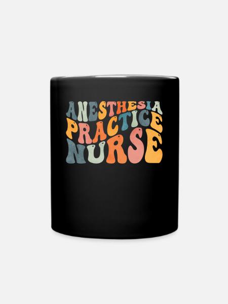 Groovy Anästhesie Praxis Krankenschwester Krankenp - Tasse einfarbig - Schwarz