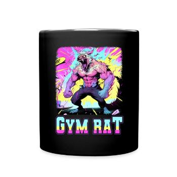 Gym Council Bodybuilding Weight Training Fun Fitness - Full Colour Mug - black - Front