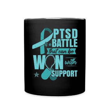 PTSD Support - Full Colour Mug - black - Front