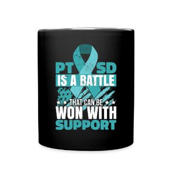 Soutien au SSPT Trouble de stress post-traumatique - Mug uni - noir - Devant