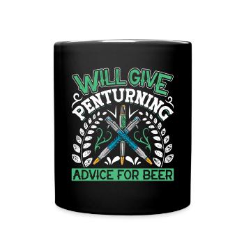 Pen Turning Kit - Full Colour Mug - black - Front