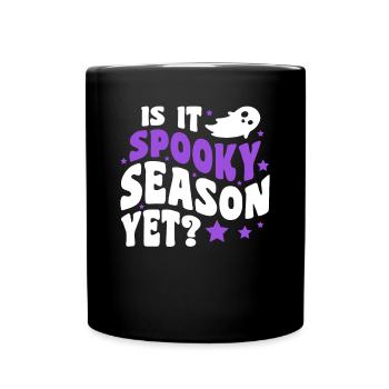 Is It Spooky Season Yet? - Halloween Kürbis - Tasse einfarbig - Schwarz - Vorne