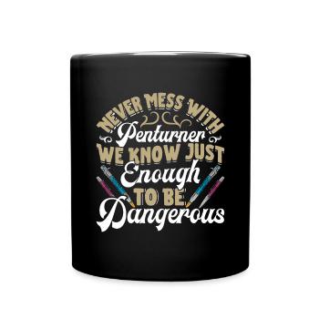 Pen Turning Kit - Full Colour Mug - black - Front