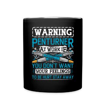 Pen Turning Kit - Full Colour Mug - black - Front