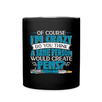 Pen Turning Kit - Full Colour Mug - black - Front