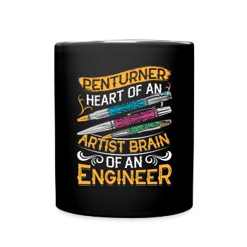 Pen Turning Kit - Full Colour Mug - black - Front