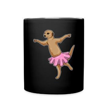 Meerkat Ballerina Ballet Dance - Full Colour Mug - black - Front