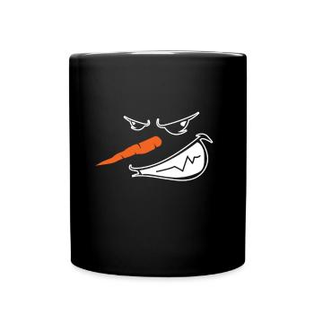 Böser Schneemann Aggressiv Weihnachten Winter Cool - Tasse einfarbig - Schwarz - Vorne