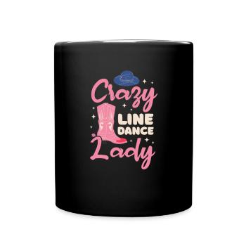 Linedance Country Line Dancer Linedancing Geschenk - Tasse einfarbig - Schwarz - Vorne