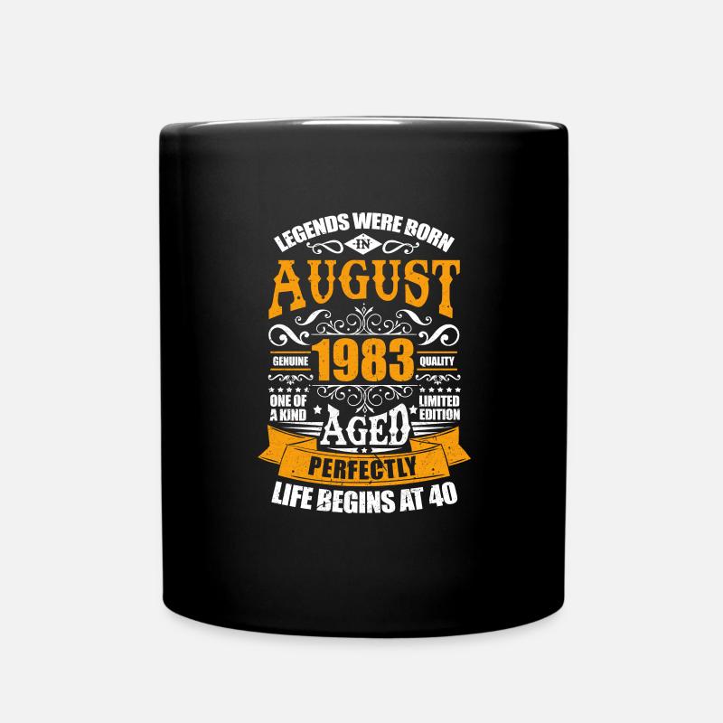 40. Geburtstag - Tasse einfarbig - Schwarz