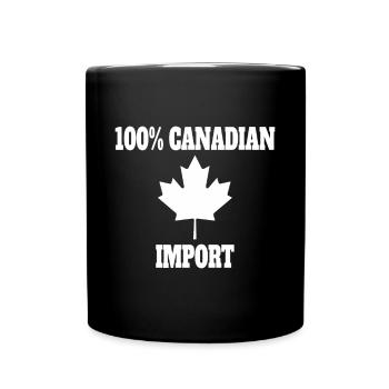 Canada Day Funny Maple Leaf Canadian Import Gift - Full Colour Mug - black - Front