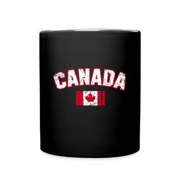 CANADA Flag Vintage | Hommes Femmes Enfants | CANADA - Mug uni - noir - Devant