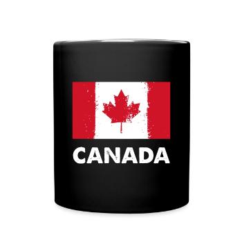 Canada Flag | Canadian - Full Colour Mug - black - Front