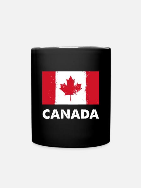Kanada-Flagge | Kanadisch - Tasse einfarbig - Schwarz