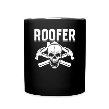 Roofer - Roof Worker Roofing Roofer - Full Colour Mug - black - Front