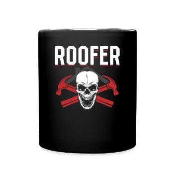 Roofer - Roof Worker Roofing Worker Roofer - Tasse einfarbig - Schwarz - Vorne