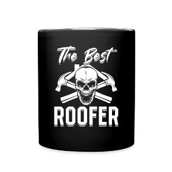 Roofing Contractor Roof Worker Roofer - The Best R - Tasse einfarbig - Schwarz - Vorne