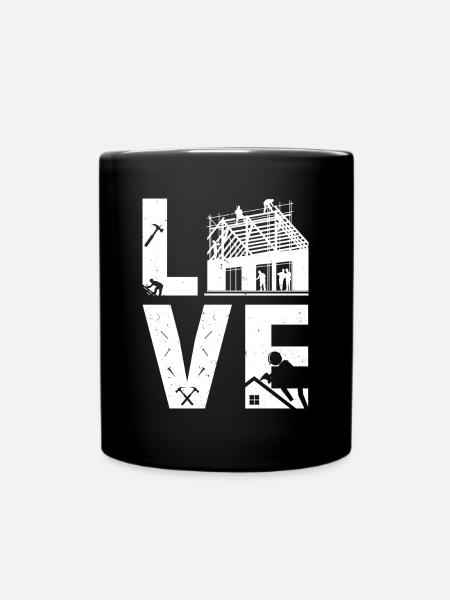 Love Roofing - Les couvreurs adorent la toiture - Mug uni - noir