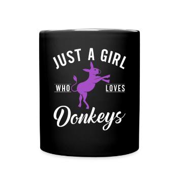 Donkey Lover Gifts - Tasse einfarbig - Schwarz - Vorne