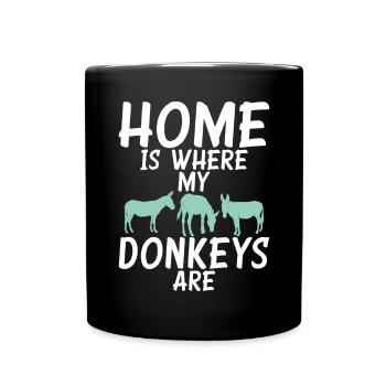 Cadeaux d’amoureux de l’âne - Mug uni - noir - Devant