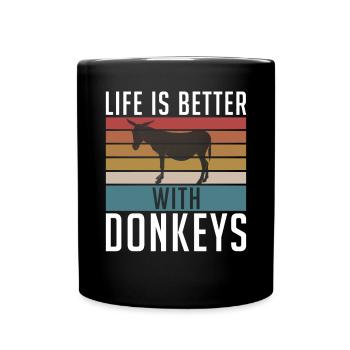 Cadeaux d’amoureux de l’âne - Mug uni - noir - Devant