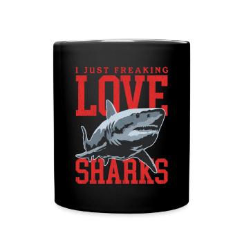 Sharks Sharks Great White Shark Shark Gift - Full Colour Mug - black - Front