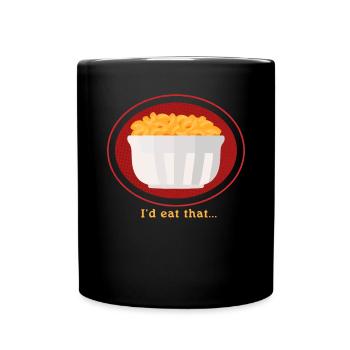 Makkaroni mit Käse Mac and Cheese Geschenk - Tasse einfarbig - Schwarz - Vorne