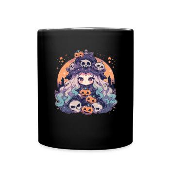 Sorcière Helloween Citrouille Helloween Sorcières - Mug uni - noir - Devant