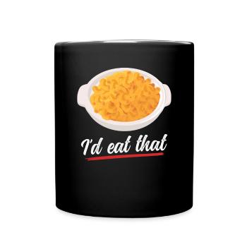 Makkaroni und Käse | Mac and Cheese Geschenk - Tasse einfarbig - Schwarz - Vorne