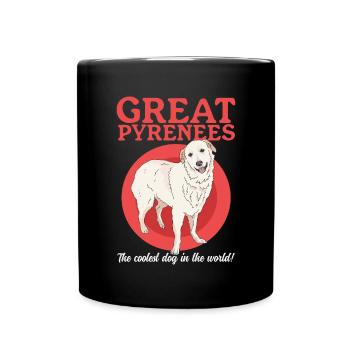 Chien de montagne des Pyrénées Chien Chien Cadeau Propriétaire - Mug uni - noir - Devant