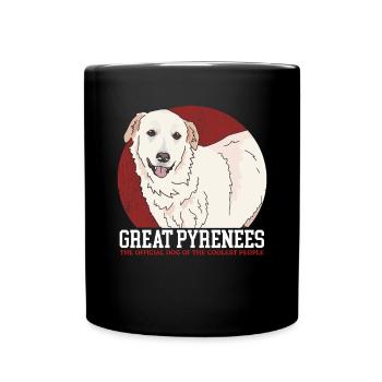 Chiens de montagne des Pyrénées | Cadeau du propriétaire de chien - Mug uni - noir - Devant