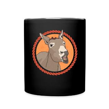 Propriétaire d’âne âne, Amoureux de l’âne, Cadeau d’âne - Mug uni - noir - Devant