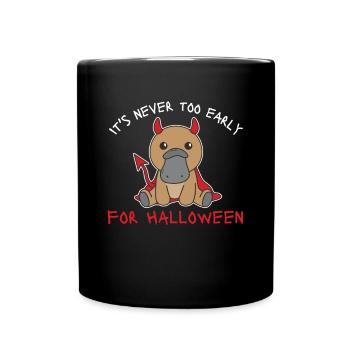 Ornithorynque il n’est jamais trop tôt pour Halloween - Mug uni - noir - Devant