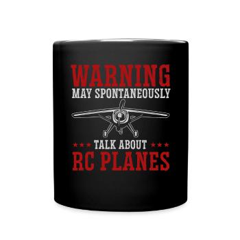 Ferngesteuertes Flugzeug Modellflugzeug - Tasse einfarbig - Schwarz - Vorne