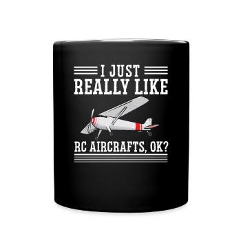 Ferngesteuertes Flugzeug Modellflugzeug - Tasse einfarbig - Schwarz - Vorne
