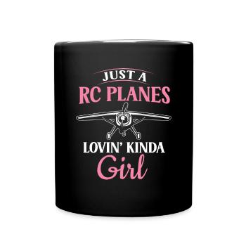 Ferngesteuertes Flugzeug Modellflugzeug - Tasse einfarbig - Schwarz - Vorne