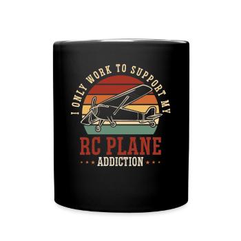 Ferngesteuertes Flugzeug Modellflugzeug - Tasse einfarbig - Schwarz - Vorne