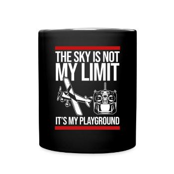 Remote Controlled Airplane Model Airplane - Full Colour Mug - black - Front