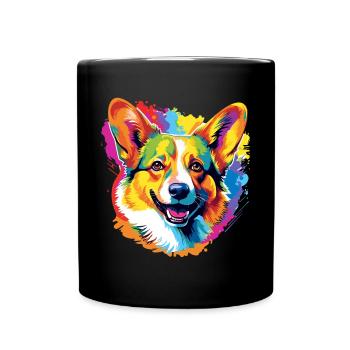 Gallois Corgi Pembroke Dog Breed Pet Art - Mug uni - noir - Devant