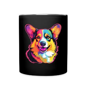 Gallois Corgi Pembroke Dog Breed Pet Art - Mug uni - noir - Devant