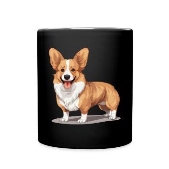 Welsh Corgi Pembroke Dog Breed Pet graphic - Mug uni - noir - Devant