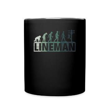 Retro Electrician Evolution - - Full Colour Mug - black - Front