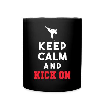 TKD Korean Martial Arts Tae Kwon - Tasse einfarbig - Schwarz - Vorne
