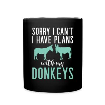Donkey Lover Gifts - Tasse einfarbig - Schwarz - Vorne