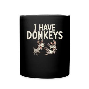 Donkey Lover Gifts - Tasse einfarbig - Schwarz - Vorne